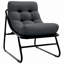  Garden Furniture With Cushion 3 Pcs Black 110 X 81 X 71Cm Metal