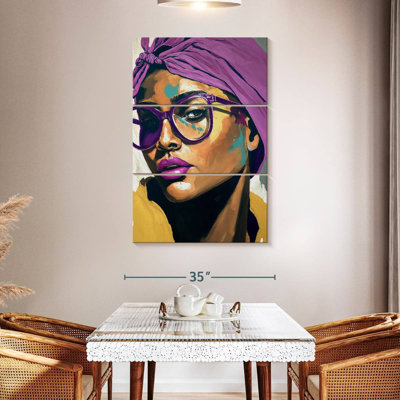 Leisha Girl In Purple Turban