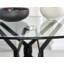 Modern Casino Glass and Metal Hairpin Leg Dining Table Set With 4 Luxury Velvet Dining Chairs-1573076206