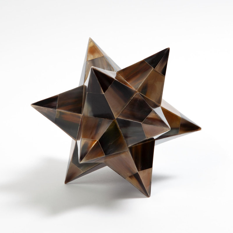 Stellated Dodecahedron-White Bone, Brown