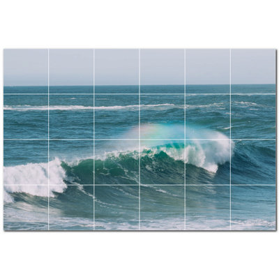 8'' x 8'' Satin Ceramic Decorative Mural