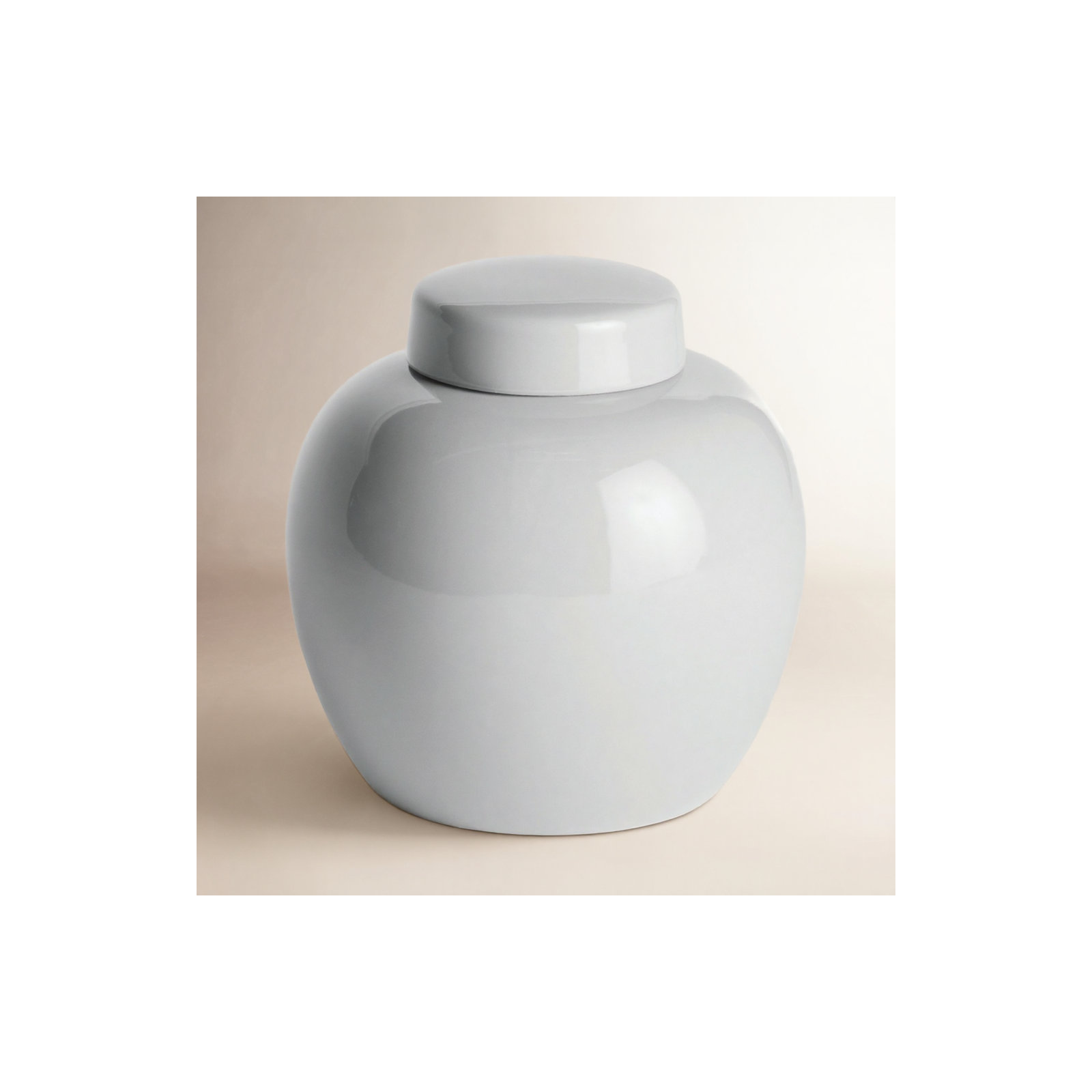 Francina 9.5'' Handmade Ceramic Ginger Jar, White, 9.5" H x 9" W x 9" D