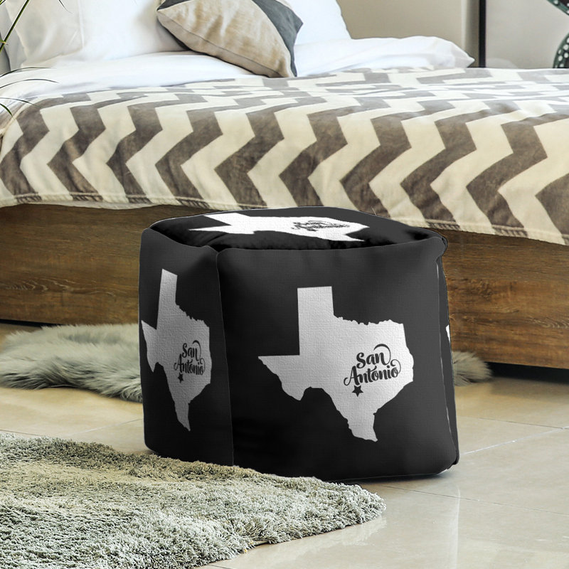 Repose-pieds cube san antonio texas, Noir