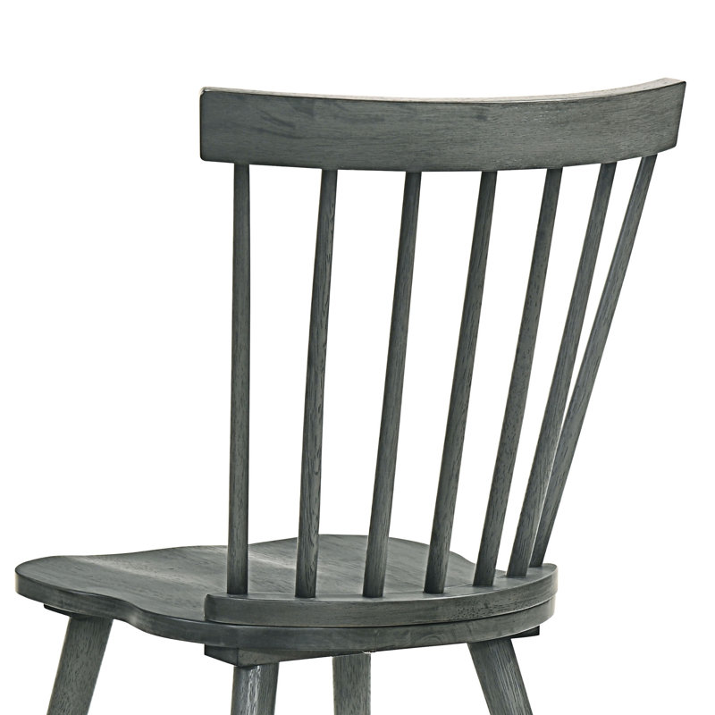 Ensemble de 2 chaises en bois massif, Gris