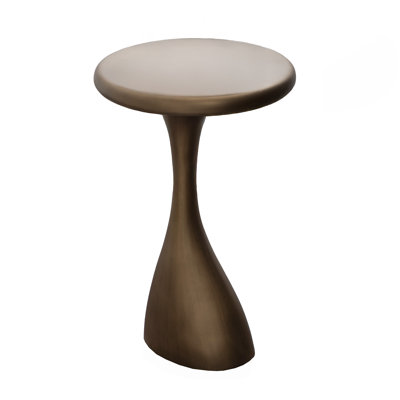 Auclair Sculptural Round Metal Side Table
