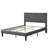 Upholstered Full Size Bed Frame With Headboard - Vigorous Wood Slat Assembly Mattress Foundation No Box Spring Gray Effortless Detected Resilient Aggregation Found