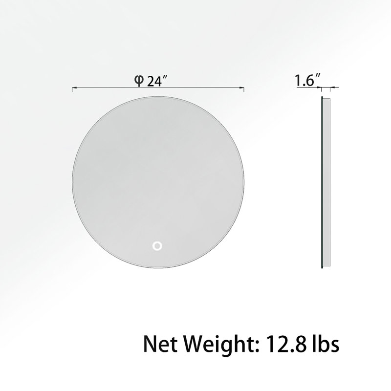 Orri Round Mirror, 24" x 24"