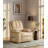 Manual Lazy Rocking Recliner with Cup Holder & USB Port, 360° Swivel Massage Recliner Chair with Heat in PU Leather for Living Room, Beige-391532744