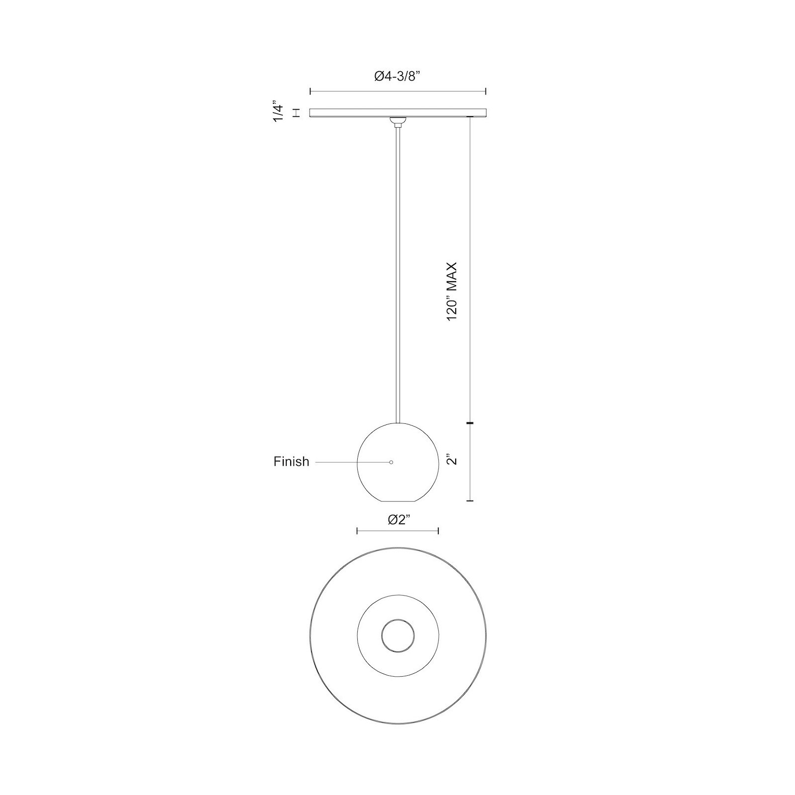 Single Light Metal Dimmable LED Pendant, Copper, Copper