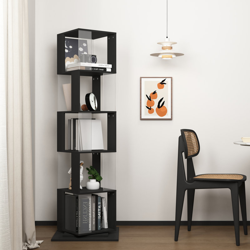 Bibliothèque créative pour l'intérieur Creative, (5 Shelves) 62.3"H x 13.4" W x 13.4" D, Noir