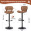 Tabouret de bar réglable avec repose-pieds, tabouret de comptoir pivotant à 360 ° en métal, ensemble de 2-1326686771