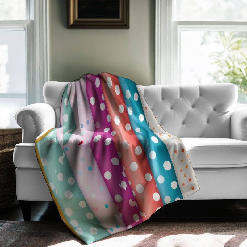 Playful Dots - Couverture de qualité supérieure 1 pièce, Grand lit