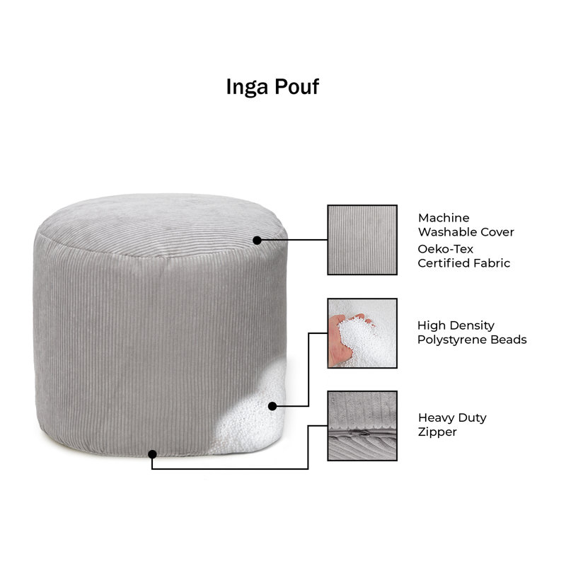 Pouf Dotcom Inga Dotcom, Vert