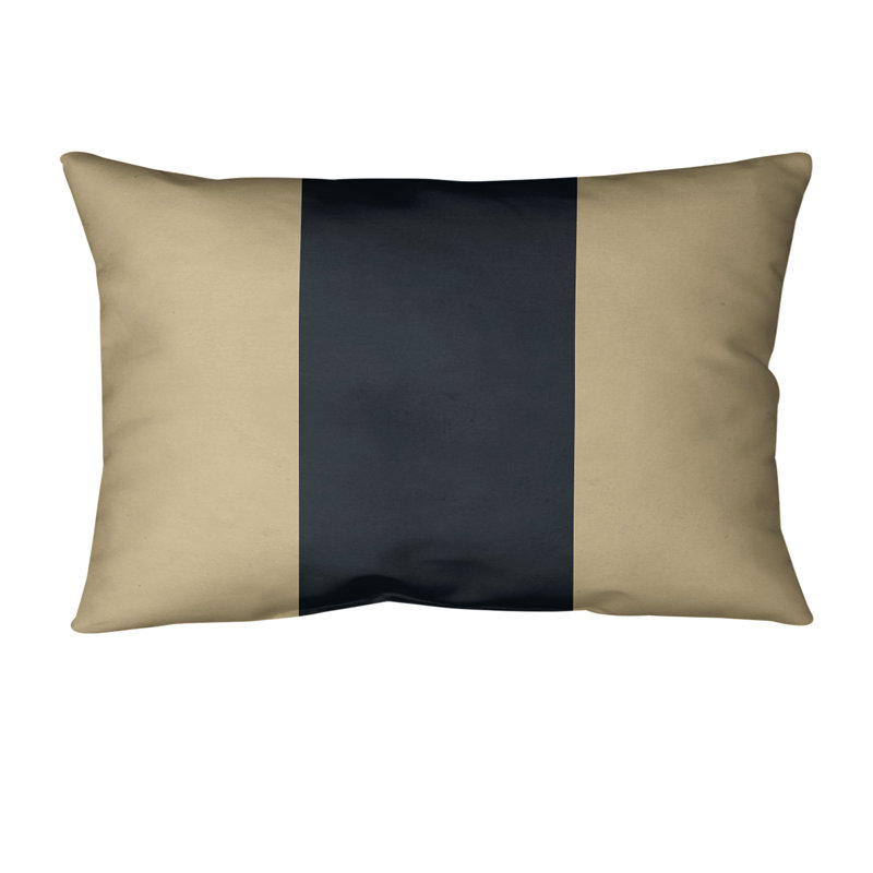 Housse de coussin lombaire Atlanta, Nouvelle-Orléans, Noir / Beige clair