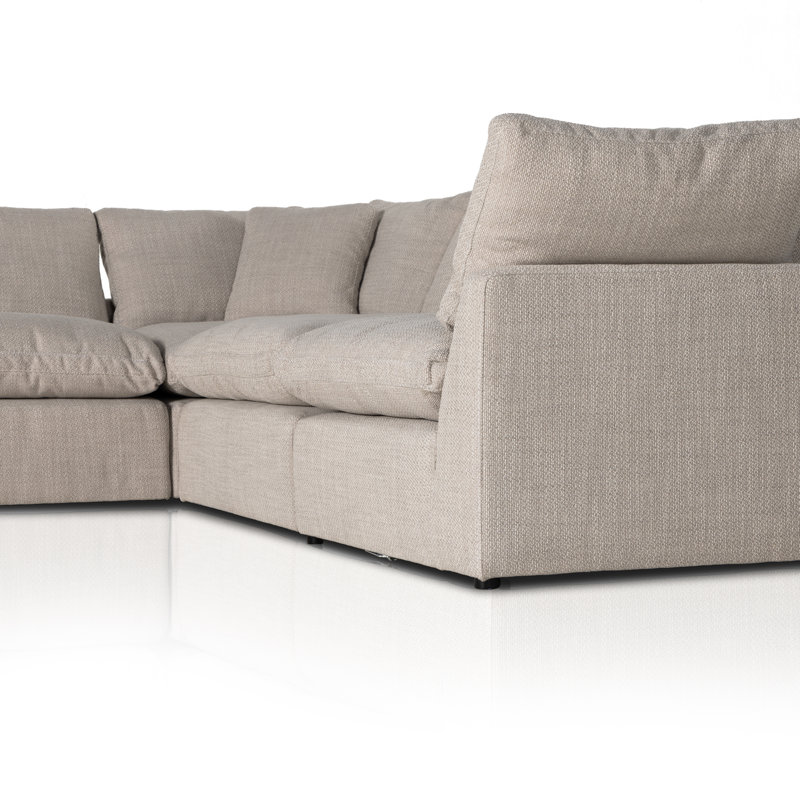 Stevie Modular Chaise Sectional, Gibson Wheat Polyester Blend