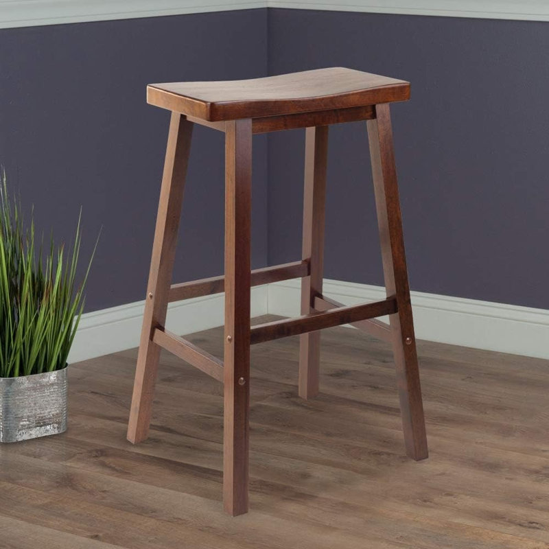 Tabouret de comptoir et de bar Irieana, Noyer, Tabouret de bar (siège d'une hauteur de 29 po)