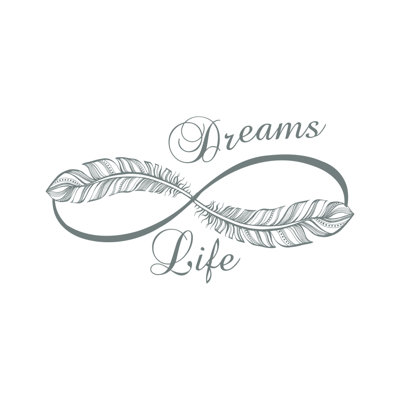 Décalcomanie murale « infinity life rêves » Donnie
