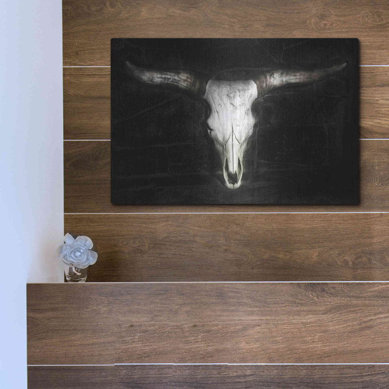 «Cow Skull» par PH Burchett, H 12 po x l 16 po