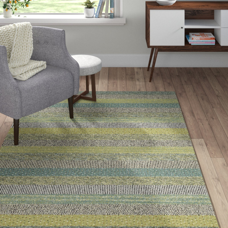 Aghan Striped Area Rug, Rectangle 133 x 195cm