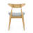 2 - Pack Retro Dining Chairs In Natural + Beige, Ergonomic Curved Back, Rubberwood Frame, And Easy Assembly Back Rest, Foam Filled Seats-963495193-963495189
