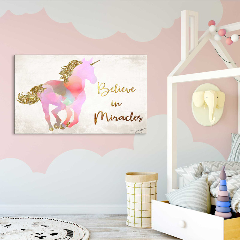 «Believe In Miracles (Horizontal)» par Jodi - impression, Toile tendue, H 28 po x l 48 po x P 1,5 po