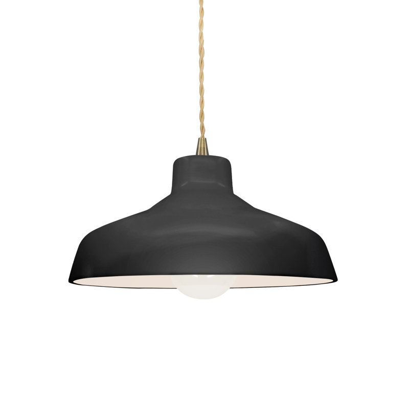 Gela 1 - Light Dome Pendant, 5.75" H x 11.5" W x 11.5" D, Antique Brass