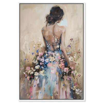 Dress in Spring Bloom Canvas Inspiring Women Protraits by Art Remedy