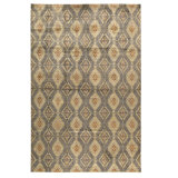 Hand Knotted Wool Area Rug in Blue