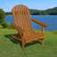 Chaise Adirondack d'extérieur Geli, dossier à lattes, bois-117664634