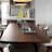 Retro Nut-Brown Rectangular Solid Wood Dining Table-1443544461