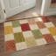 Tapis d'intérieur rose / beige / jaune / vert lavable à la machine avec envers antidérapant Tessera-1843843800