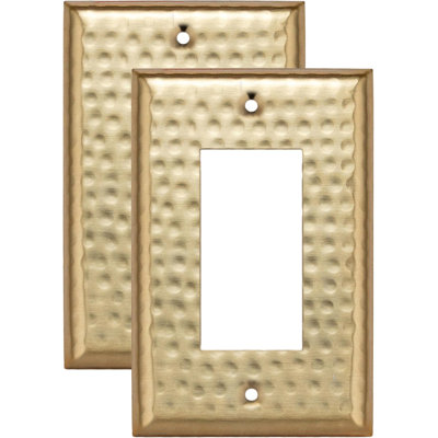 Plaque murale standard d'interrupteur à bascule martelé à la main à 1 bande