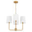 Montelle 4-Light Dimmable Fabric Shade Chandelier
