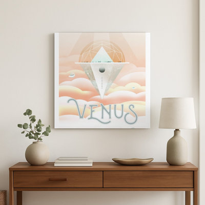 Affiche murale rétro vintage de l'observatoire Vénus Cloud 9 de la NASA — Décoration murale carrée en métal
