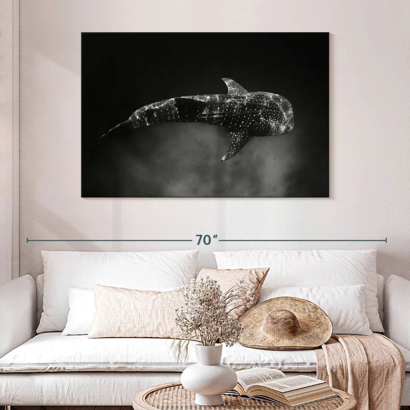 Brampt Monochrome Whale Shark, 32'' H x 48'' W