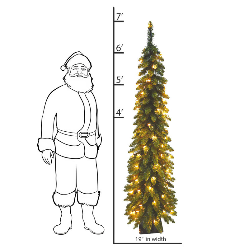 Sapin de Noël artificiel vert, 7'