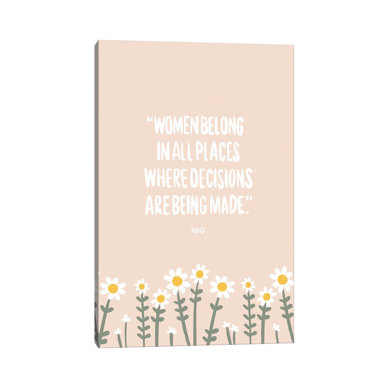 «Women Belong Quote», impression sur toile tendue, H 26 po x l 18 po x 1,5 po
