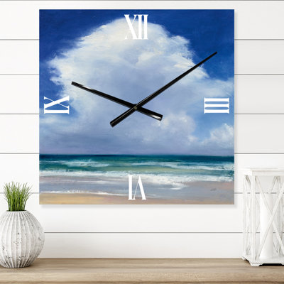 Beach Clouds II - Traditional Wall Clock