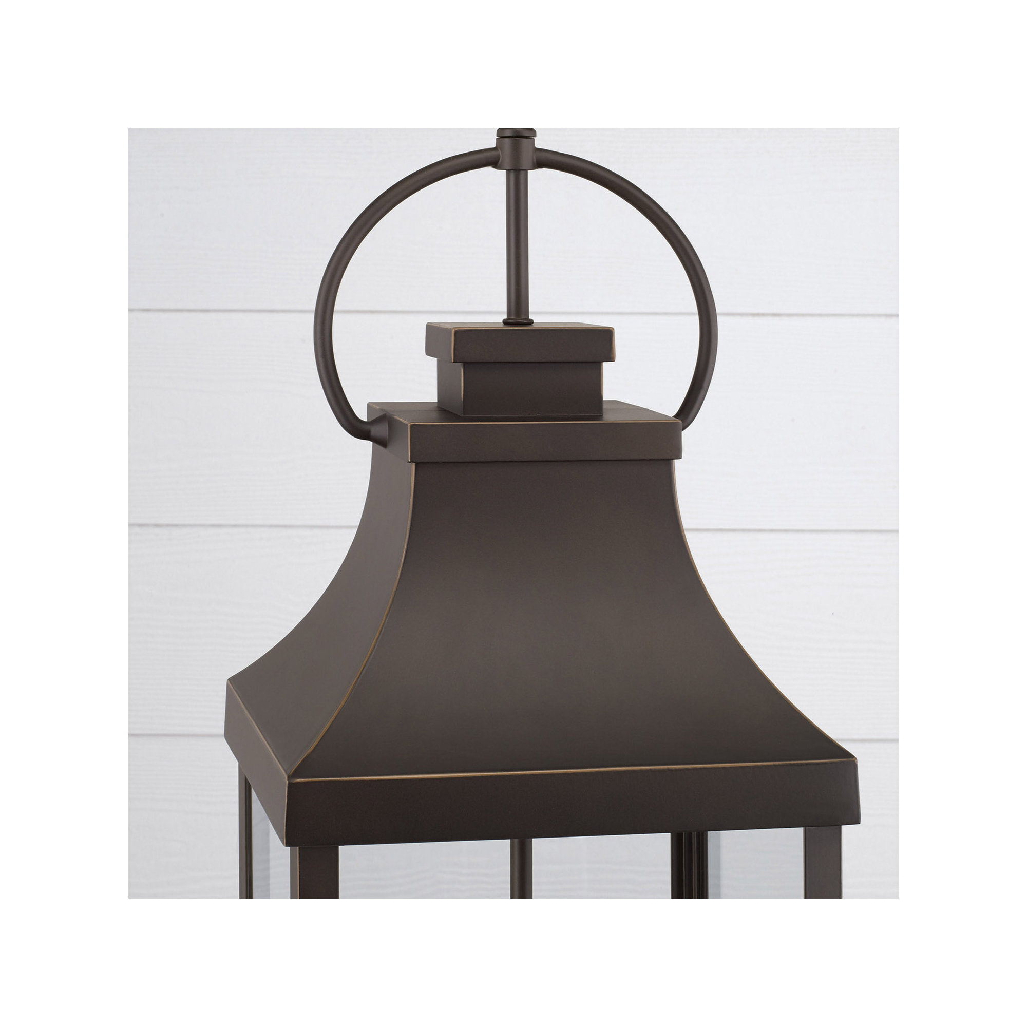Caden Outdoor Hanging Lantern, Oiled Bronze