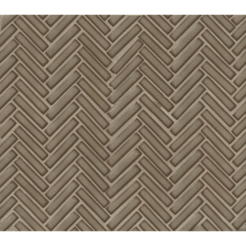 90 Carreau de mosaïque pour mur et plancher en porcelaine 0,5 po x 2 po, Brume grise