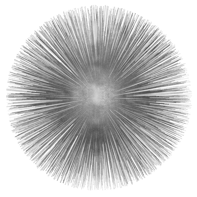 Silver Sunburst I by Abby Young - Wrapped Canvas Art Prints, 51cm H x 51cm W