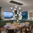16-lights Rectangular Crystal Chandeliers Led Dimmable-722498678