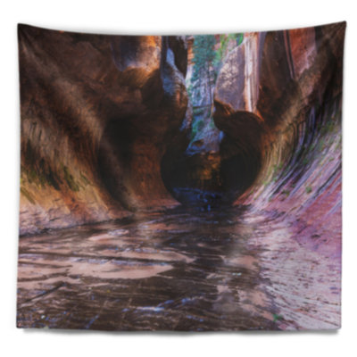 Paysage, grotte dans le parc national de Zion, tapisserie de l'Utah