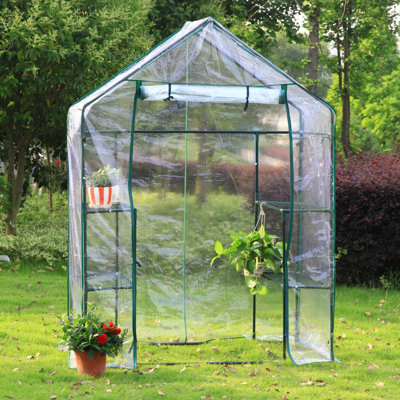 2.5 Ft. W x 6.5 Ft. D 2-Sided Walk-in Greenhouse