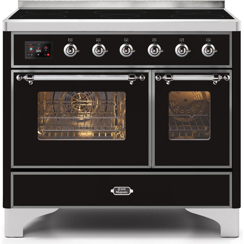 Cuisinière à induction 40 pouces avec 6 éléments à induction ILVE Majestic II Series (porte en verre)