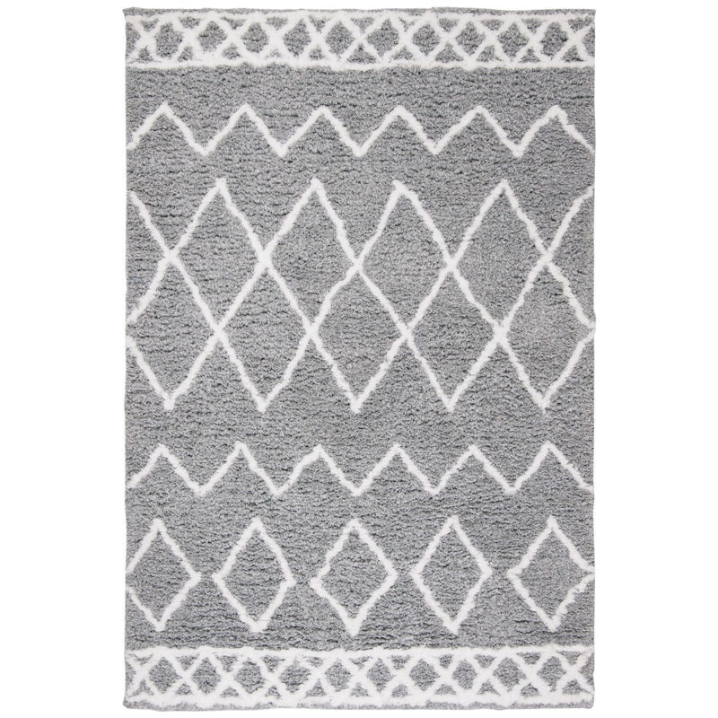 Tapis gris touffeté à la main Boyland, Rectangle 8 pi x 10 pi