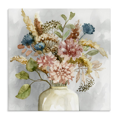 «Wildflower Watercolor Bouquet Country Vase Floral» par Nan - Peinture