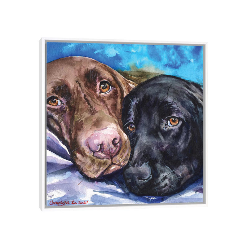 «George» par George Dyachenko, reproduction sur toile tendue, H 12 po x l 12 po x P 1,5 po, Toile avec cadre blanc