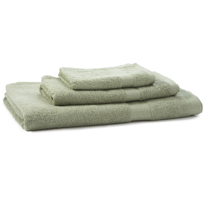 Ensemble de serviettes en rayonne de bambou 3 pièces, Sauge vert