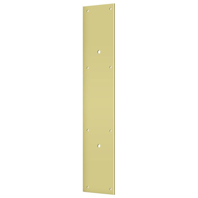 Polished Brass 20" Push Plate with Mounting Hardware